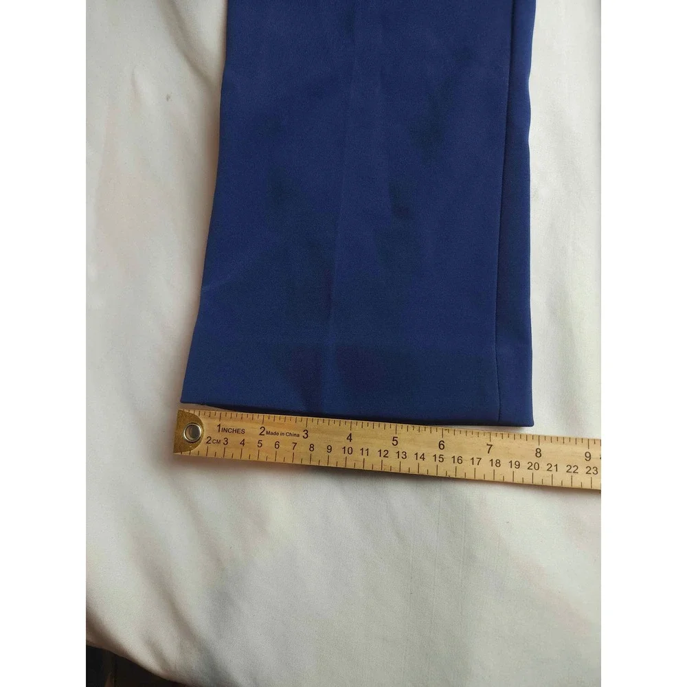 Royal Blue Flare Leg High Rise Dress Pants Trousers Womens Small 4-6